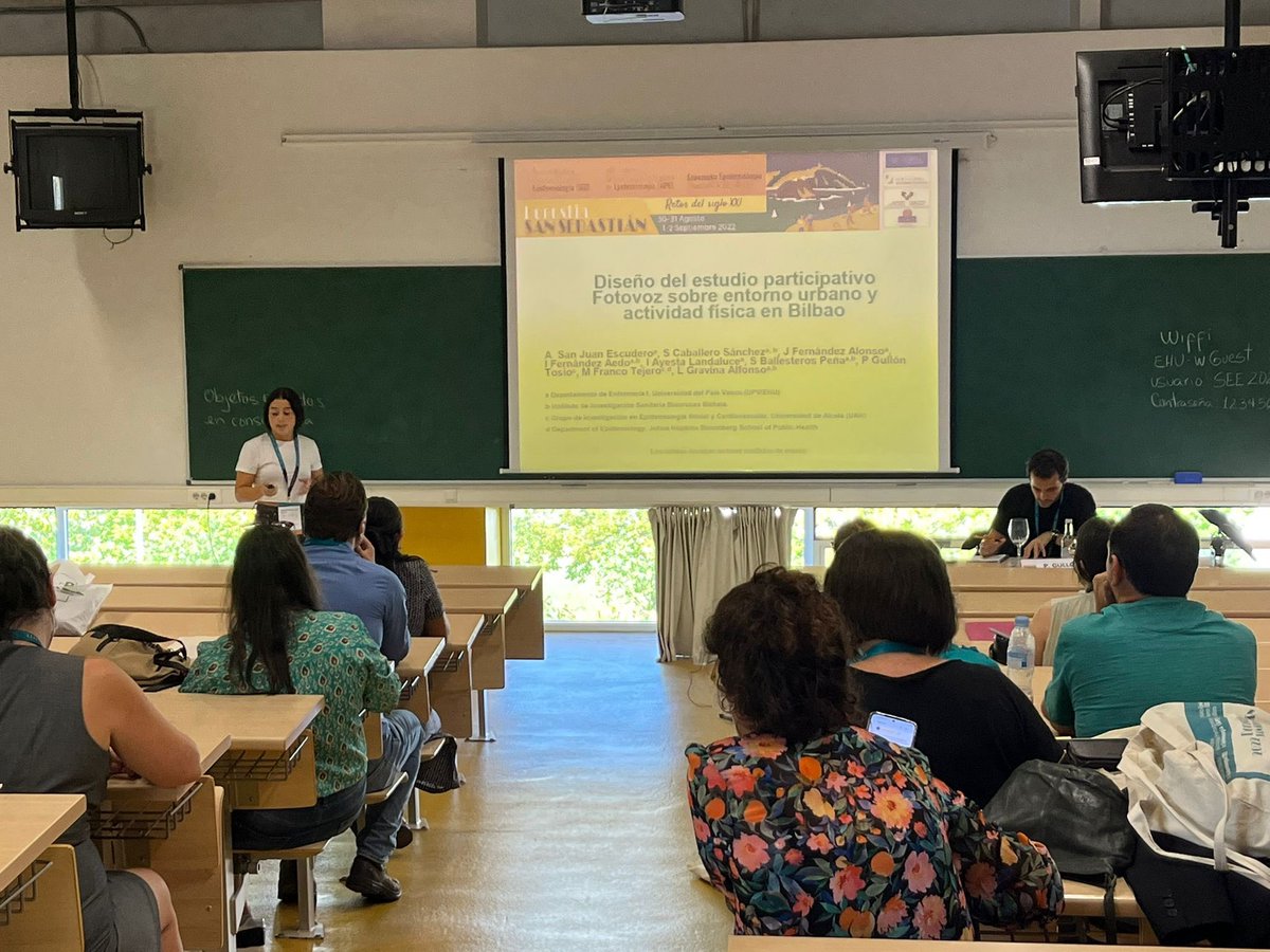 Hoy el grupo <a href="/EnfermeriaEHU/">GrupoEnfermeriaEHU</a> hemos presentado el estudio MugiBIL <a href="/FotovozBilbao/">FotovozBilbao</a> en la #SEEDonostia22 <a href="/seepidemiologia/">SEE</a> junto a @mfranco_uah @pgullon !!!