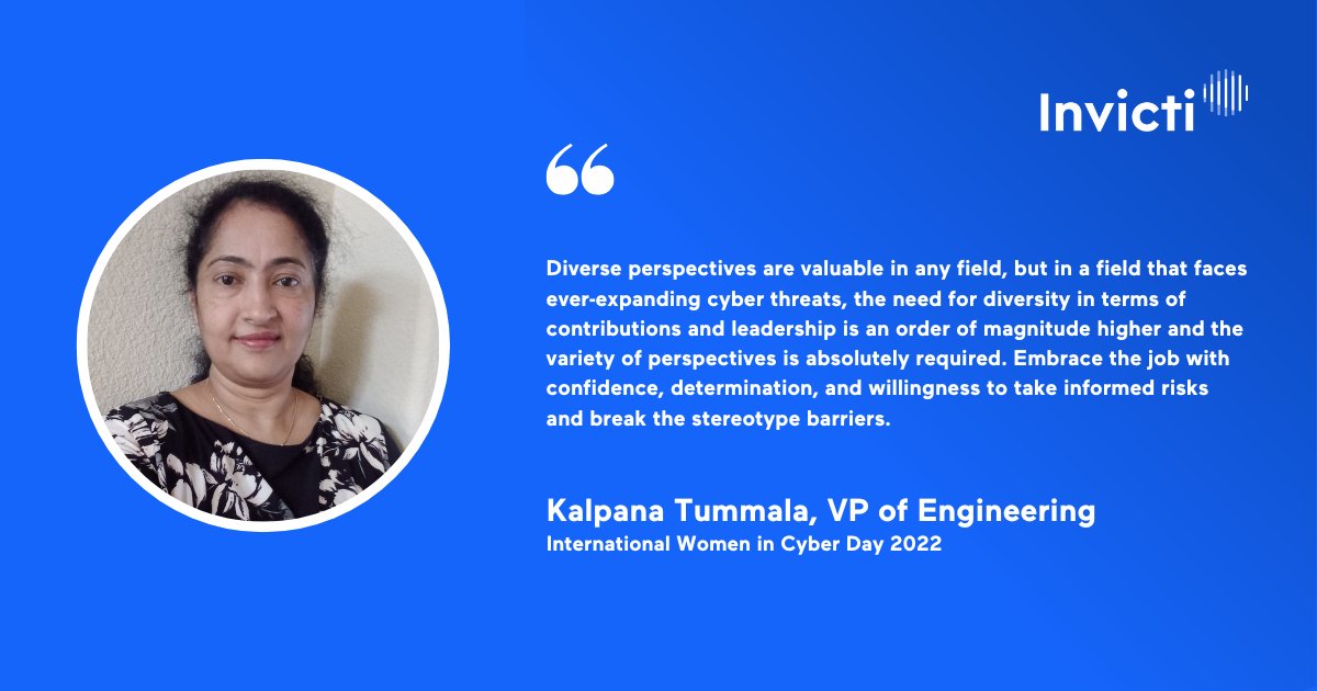 KateBachmanPR's tweet photo. To celebrate #InternationalWomenInCyberDay, I'm sharing advice from @InvictiSecurity's  own leaders geared towards women looking to get started in #cybersecurity. 🙌

Do you have any advice to add? Let me know below! #TipTheScale https://t.co/89epgyxyGH