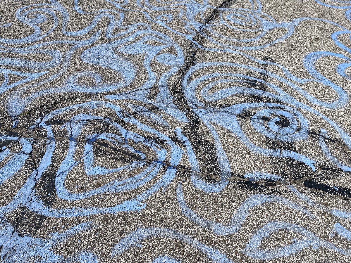 MyersSchoolUA's tweet photo. Artist Stacy Levy is working with our students today in front of Folk Hall to paint the hydrology of rain water moving across a parking lot using chalk paint. The painting will continue until around 4 PM.
#waterdetectives #talkingaboutwater #artandscience #synapse15 https://t.co/ORTzgWKMoi