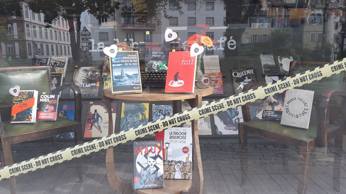Wow! Amazing. You can't get my books in my own cowardly country of Ireland, but you can get them all over France. Here is Black's Creek this morning in the front window of one of the most beautiful bookstores in France, Librairie-Café La Tache Noire.