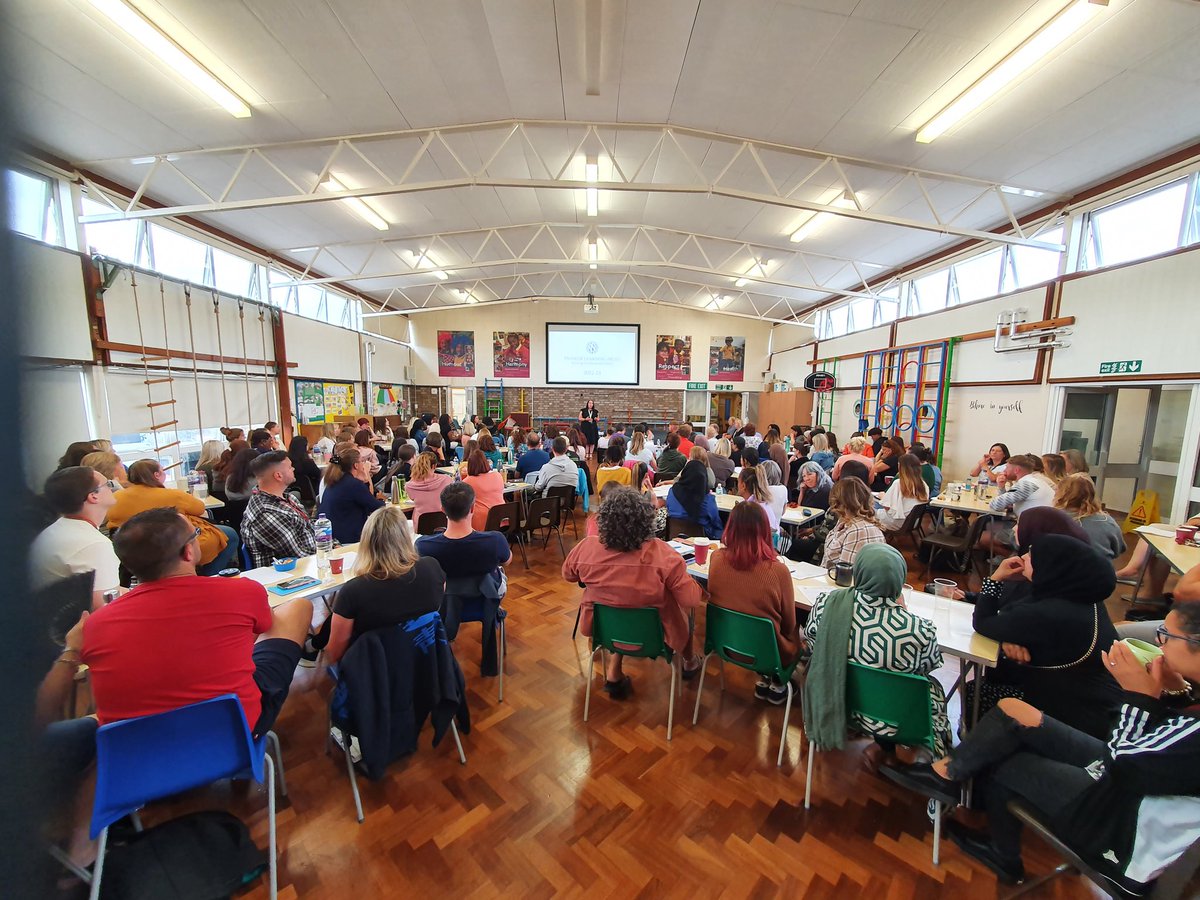 NoshyHussain's tweet photo. And so it begins! A fabulous start to the year with our Trust @pioneer_trust CEO @corisande1 setting out the vision and values for the year. A huge welcome to our Trust staff @chantryprimary @SouthfieldLuton @WhitefieldLuton https://t.co/n3ADJ4Rgfz