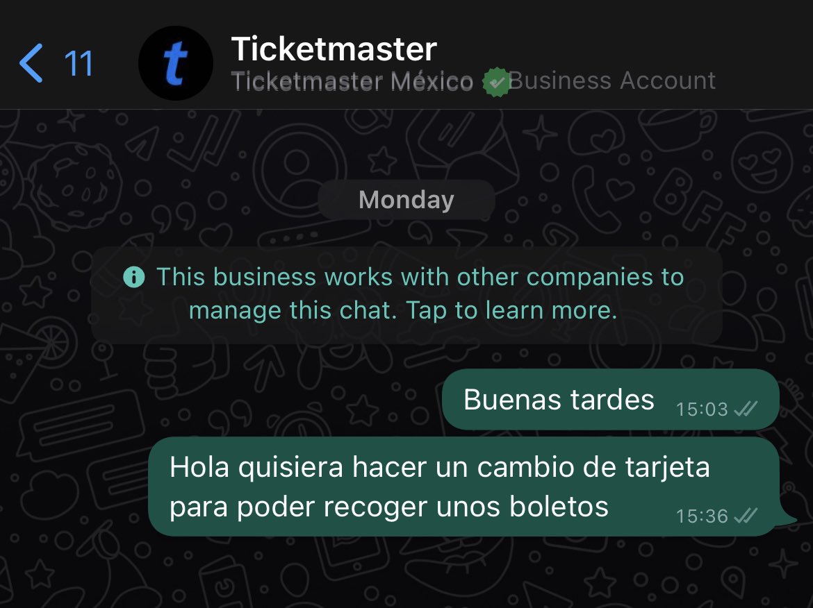 hug1x's tweet photo. Anexo evidencia de cómo @Ticketmaster_Me @ServicioTM  incumplen con la normatividad de consumo y atención. Es imposible hacer contacto con ellos para aclaraciones en ninguno de sus canales oficiales.  En ninguno responden @Profeco ayuda, me urge recuperar mis boletos. https://t.co/Alp6EmIPns