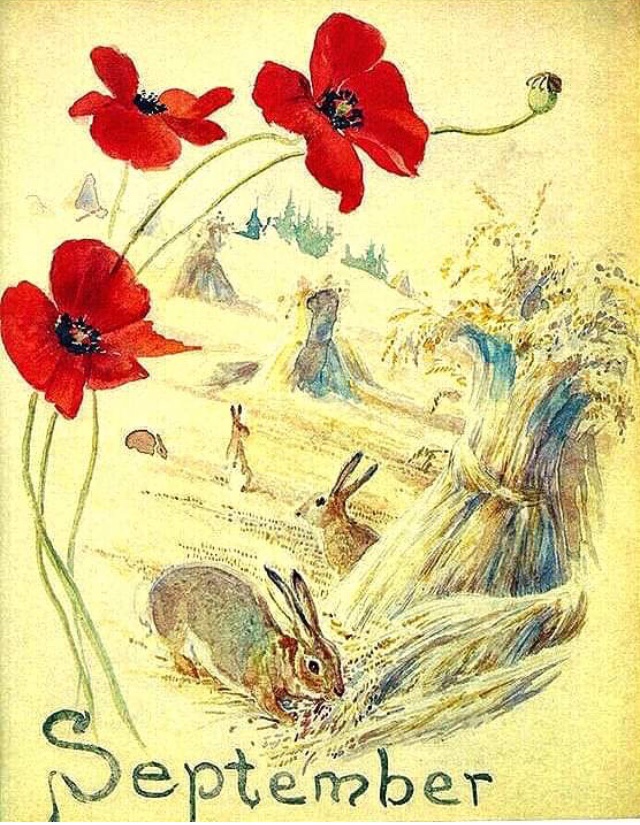 Write it on your heart that every day is the best day in the year.
- Ralph Waldo Emerson 
#September #Sept1st #September1st 
art by 
#EdithHolden