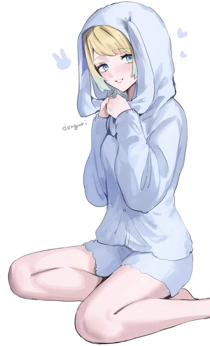 某モコモコルームウェアを着るフィヨちゃんです 