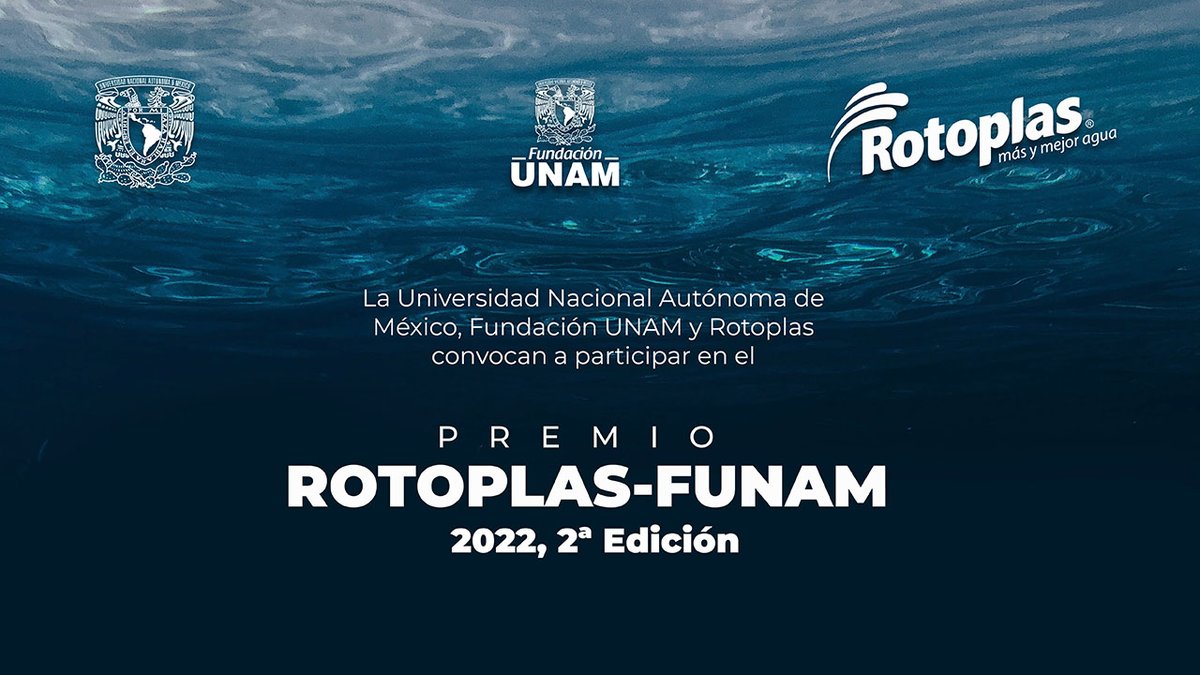 Fundacion_UNAM's tweet photo. #CONVOCATORIA Si eres del área de ciencias físico matemáticas ➗ ingenierías 🥼, ciencias sociales, humanidades y de las artes 🧑‍🎨 participa en el “Premio Rotoplas-FUNAM 2022 2ª Edición” con la presentación de un proyecto de investigación. Consulta👉 https://t.co/upDMy6wxht https://t.co/QROikZYUHN