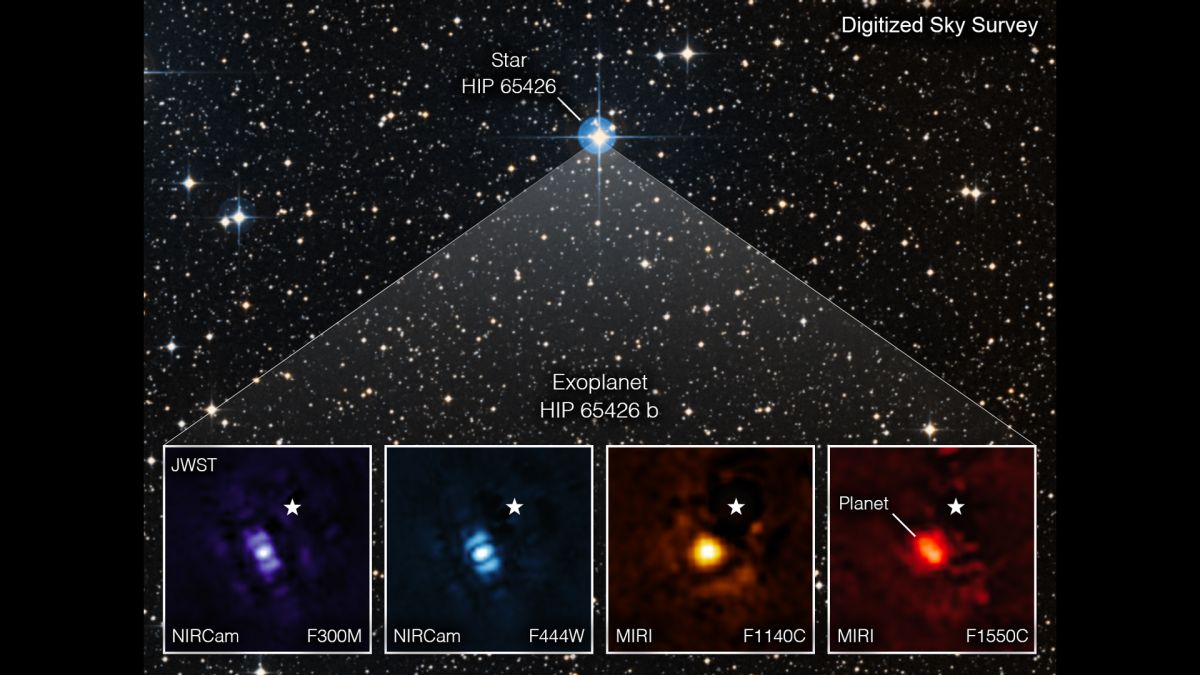 SPACEdotcom's tweet photo. James Webb Space Telescope snags its 1st direct photo of an alien world https://t.co/pbiLWhtGH3 https://t.co/xRwXyluPtE