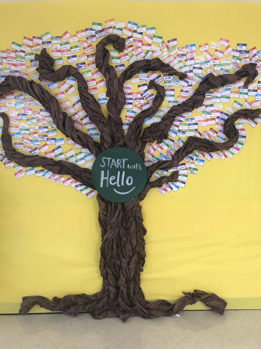 Our tree looks so good! Start with Hello Week has exceeded our expectations this year! #startwithhello #Gpisd @TrumanGPISD