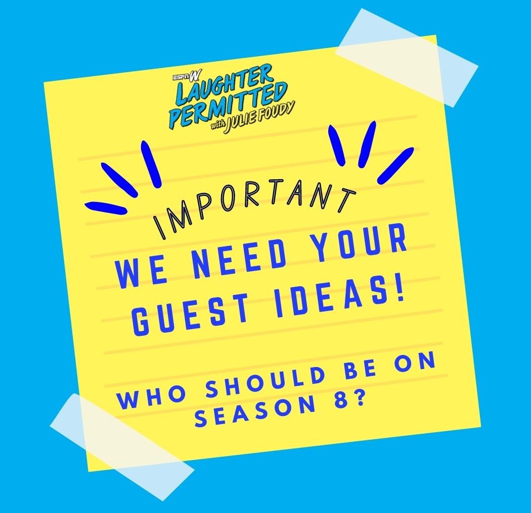 Calling all in the DOPE VILLAGE. 1) We miss you. 2) We need your guest ideas for Season 8 of our #LaughterPermittedpodcast. Season 8 starts in October. Whoop whoop.