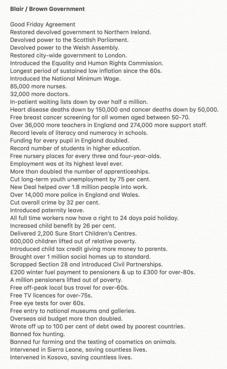 <a href="/Kebeba/">Nigel Allery</a> <a href="/bmay/">Brendan May</a> Most people have forgotten how good the Blair/Brown years were because their legacy is Iraq which was a huge mistake. Many of their great achievements now sadly undone by 12 years of  appalling Tory government: