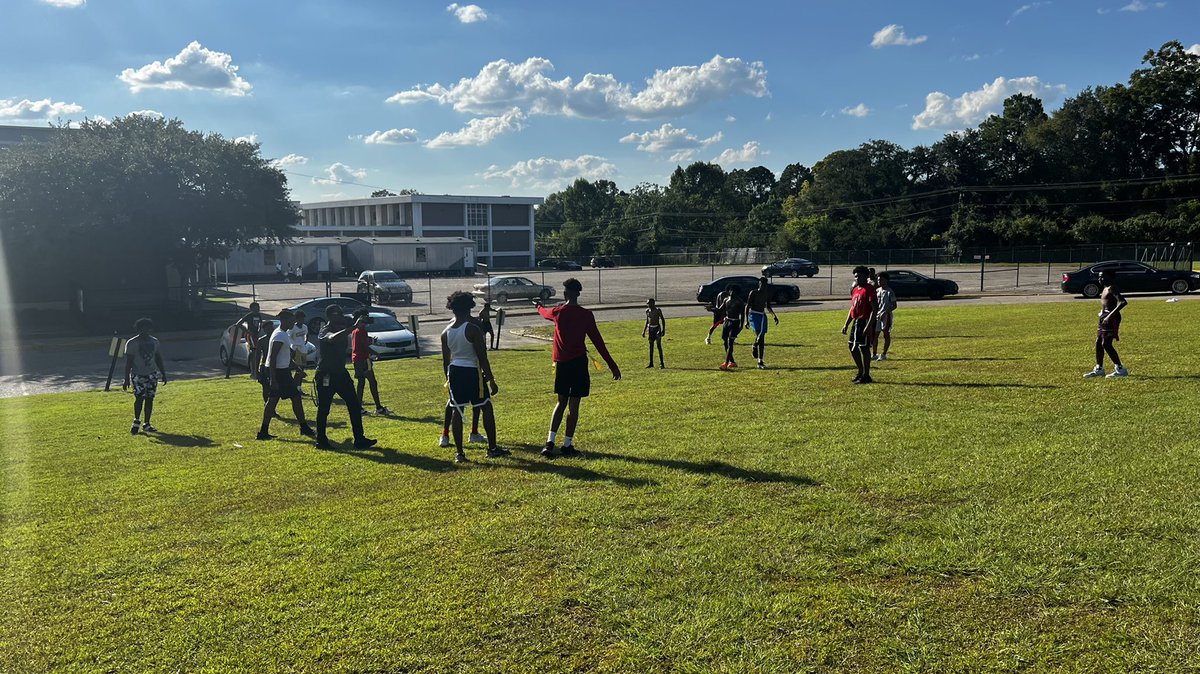 After conditioning .. we decided to play flag football #teambonding