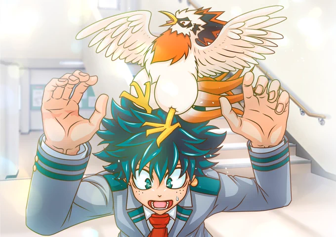 【With a jumping rooster who looks a lot like a childhood friend】&amp;Katsukokko is a rooster that likes to jump on its owner's head. 