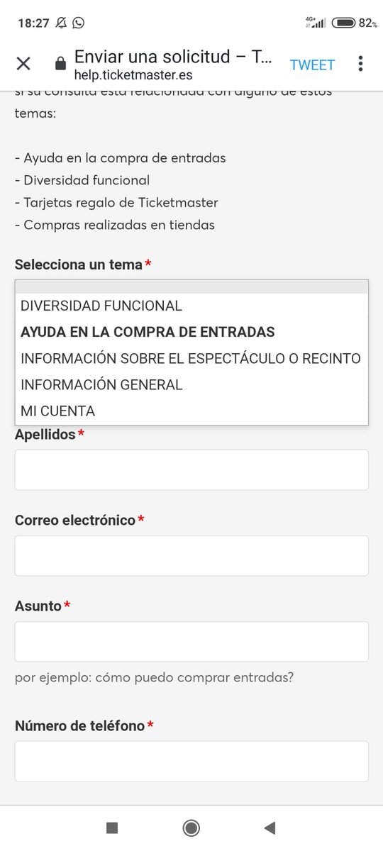 xiaobiibenedet's tweet photo. @TicketmasterES @yokesedejame @LiveNationES que tema tenemos que seleccionar? https://t.co/WBGkJej4bO