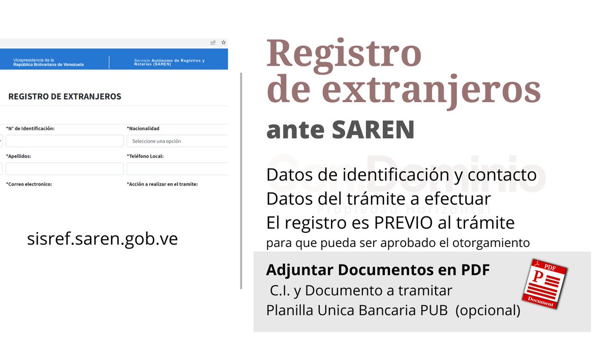 cortezyelitze's tweet photo. Todo ciudadano extranjero que necesite efectuar trámites ante Registros y Notarías debe registrarse ante el SAREN 

❌ No es un registro único 
✅ Debe efectuar un registro por cada trámite https://t.co/mdMWi0RYqK