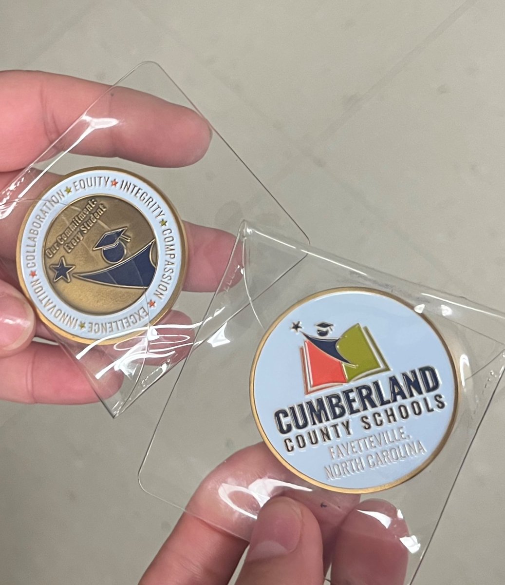 Proud to receive my first <a href="/CumberlandCoSch/">Cumberland County Schools</a> Coin from <a href="/DrWilsonNorman/">StaceyWilsonNorman</a>! CCS made amazing growth this year, and look forward to this year! #CCS #CCSOnTheRise