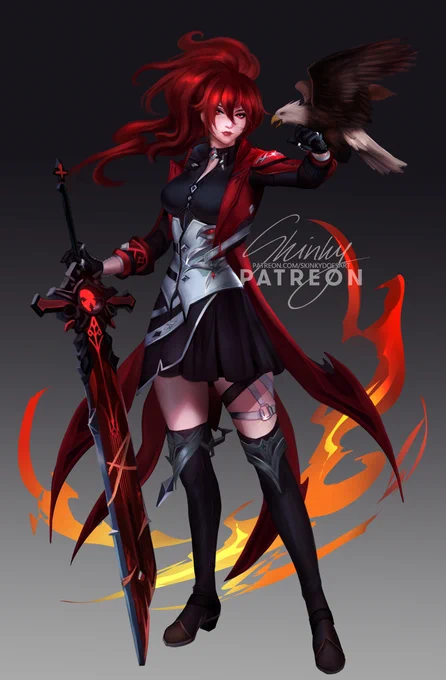 Genderbend Red Dead of Night Diluc/ thank you so much for the patronage! 