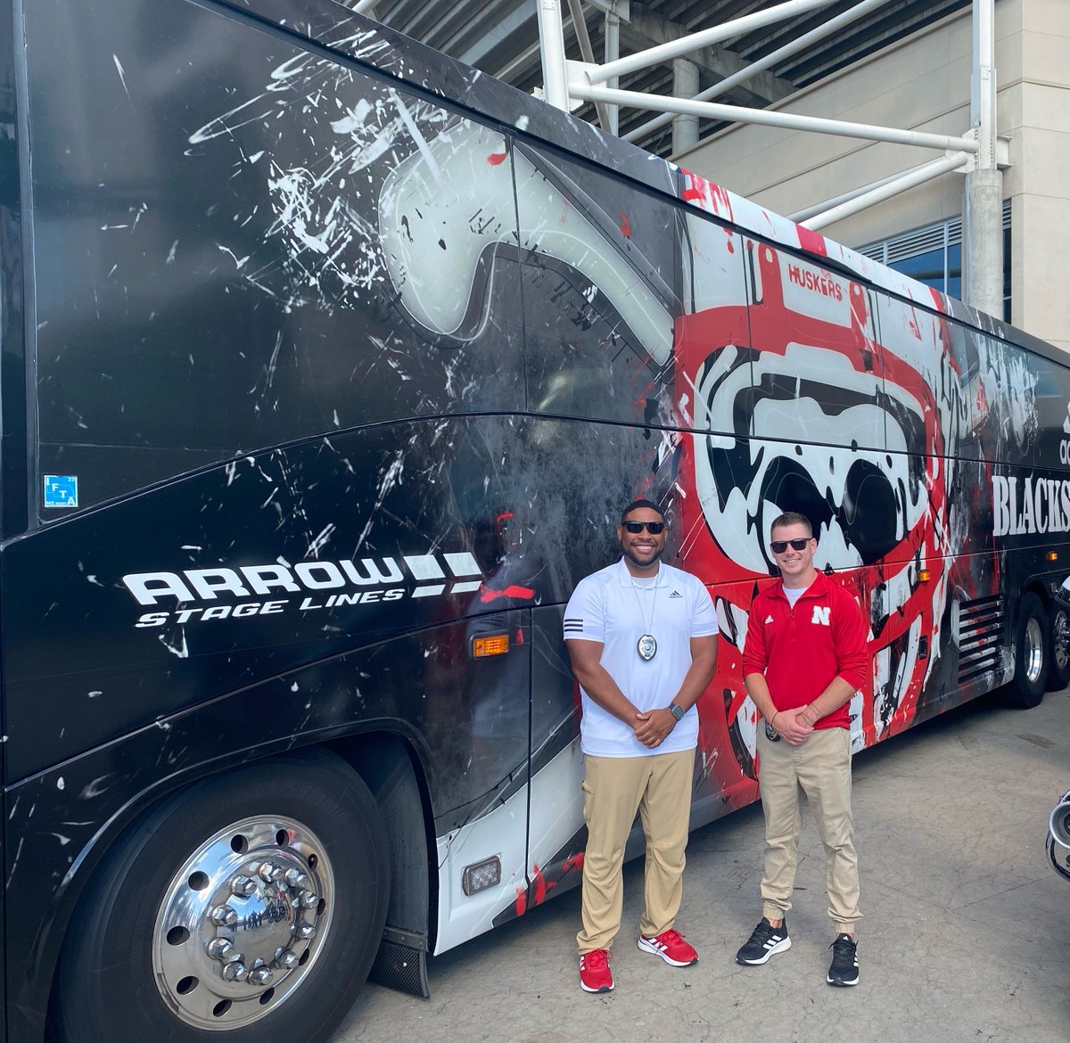 UNLPD's tweet photo. #UNLPD officers are part of the @HuskerFBNation team, providing assistance and protection for the football program and @UNLBands both at home and away... including Ireland last week!  #GoBigRed! https://t.co/2Cyv1TV3FA