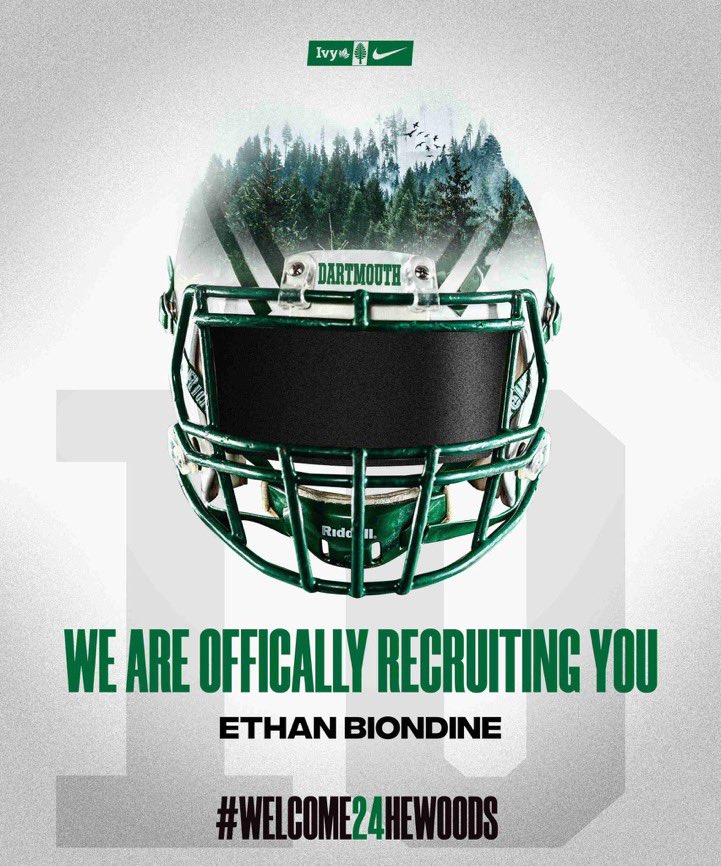 Blessed with some love from Dartmouth! #Thewoods🌲