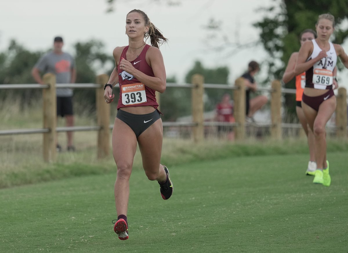 OSU Cowboy Preview 3k

Arkansas women top 5

1) 10:38.6 Taylor Ewert
7) 10:47.2 Katie McCune
8) 10:48.1 Julia Paternain
11) 10:50.5 Nyah Hernandez
15) 10:55.3 Gracie Hyde
