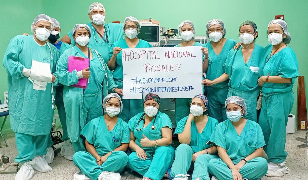 ALAISAES's tweet photo. Abrimos un 🧵 para reflejar nuestra situación, la cual ha sido muy delicada en los últimos 40 años. Donde nadie ha valorado nuestro trabajo y aun así hemos estado a la cabecera del paciente sin importar nada más que el paciente mismo. Anestesistas del Hospital Nacional Rosales https://t.co/JtsRh8q6BY