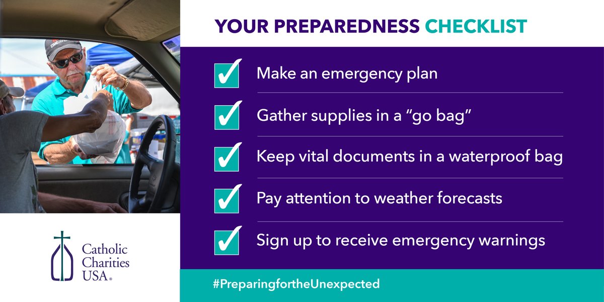 CCharitiesUSA's tweet photo. Natural disasters in the United States caused an estimated $169 billion in economic losses in 2021. Follow these five steps to protect yourself and your loved ones. #PreparingfortheUnexpected #NationalPreparednessMonth https://t.co/REwvRQVtjr