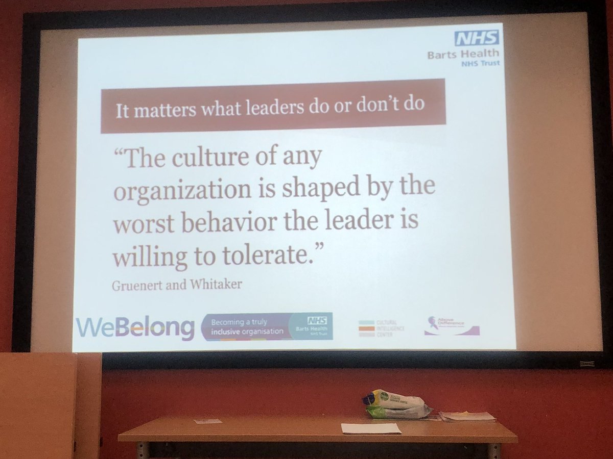 WeImproveBH's tweet photo. Great learning experience @NHSBartsHealth Cultural Intelligence training lead by @tatendahwami -
Key theme: “be intentional in creating inclusive environments” @BH_Include #CQtraining @SarahE_NHS https://t.co/4WU9PNtefA