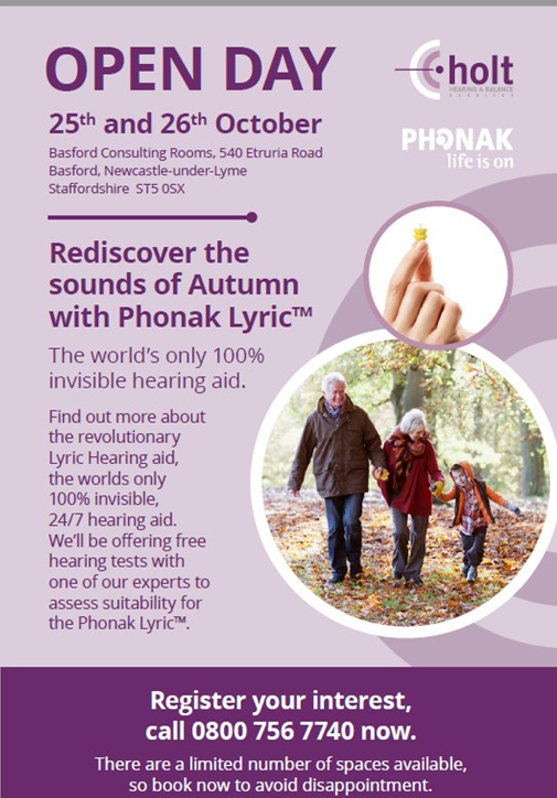 We are holding an Open day at our Newcastle branch for any patients wanting to trial Lyric hearing aid devices. Please do call if you wish to book in or for further information.