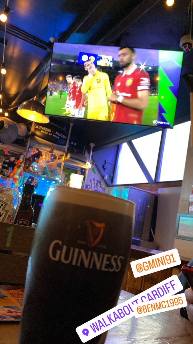 SMinihane87's tweet photo. Over from Ireland with the lads. Looking forward to #WWEClash and seeing @WWESheamus and @Gunther_AUT smash each other. Myself @GMini91 and @BenMcC2018 will be cheering for the #Fella here in Cardiff. But first hoping @ManUtd get the win. https://t.co/VOzY1aQnDR