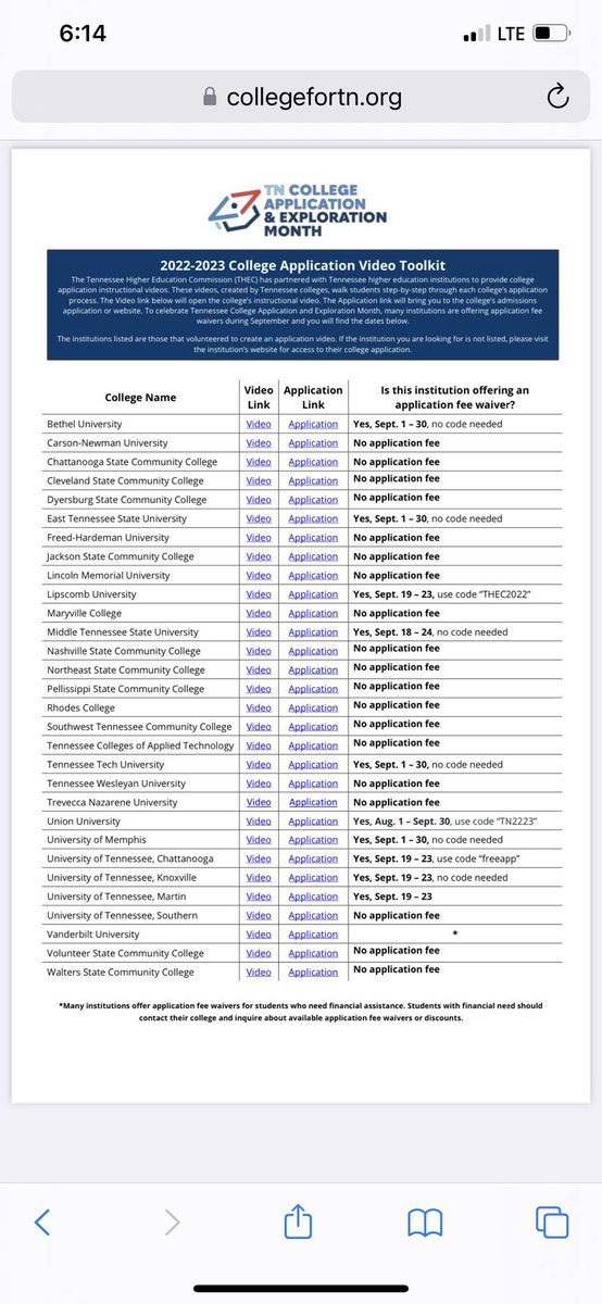 Allen Nichols (@cmsapnichols) on Twitter photo Students, remember that September is TN College Application Month. Many institutions are offering application fee waivers. Don’t miss out. #GreatDayToBeATiger <a href="/centralmagpto/">Central Magnet School PTO</a> <a href="/centralmagnet4u/">CMS Guidance Dept</a> <a href="/Central_Magnet/">Central Magnet</a> Students, remember that September is TN College Application Month. Many institutions are offering application fee waivers. Don’t miss out. #GreatDayToBeATiger <a href="/centralmagpto/">Central Magnet School PTO</a> <a href="/centralmagnet4u/">CMS Guidance Dept</a> <a href="/Central_Magnet/">Central Magnet</a>
