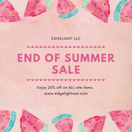 EdgelightLLC's tweet photo. End of the Summer Sale!

Special offer for the month of September! Save 20% on all stock items available on our website.
Don’t miss out on this special opportunity!

https://t.co/vg5dx1PtNT https://t.co/xtLYe6GZuc