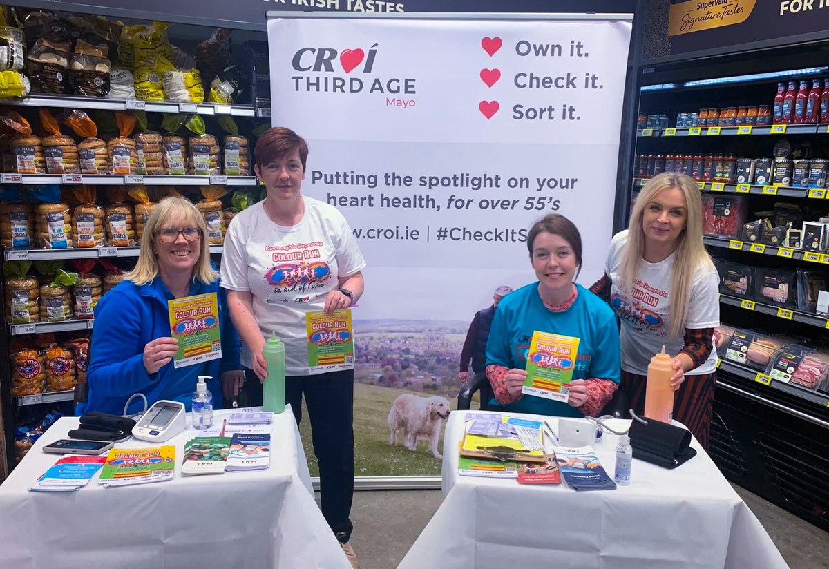 noeleenburke's tweet photo. Great day well spent helping @CroiHeartStroke to put the spot light on #hearthealth. Screening for #hypertension, #AFib and giving health advise on how to maintain a healthy heart and mind ❤️. #worldheartawareness #mentalhealth #cvdprevention https://t.co/mveeGvFj6L