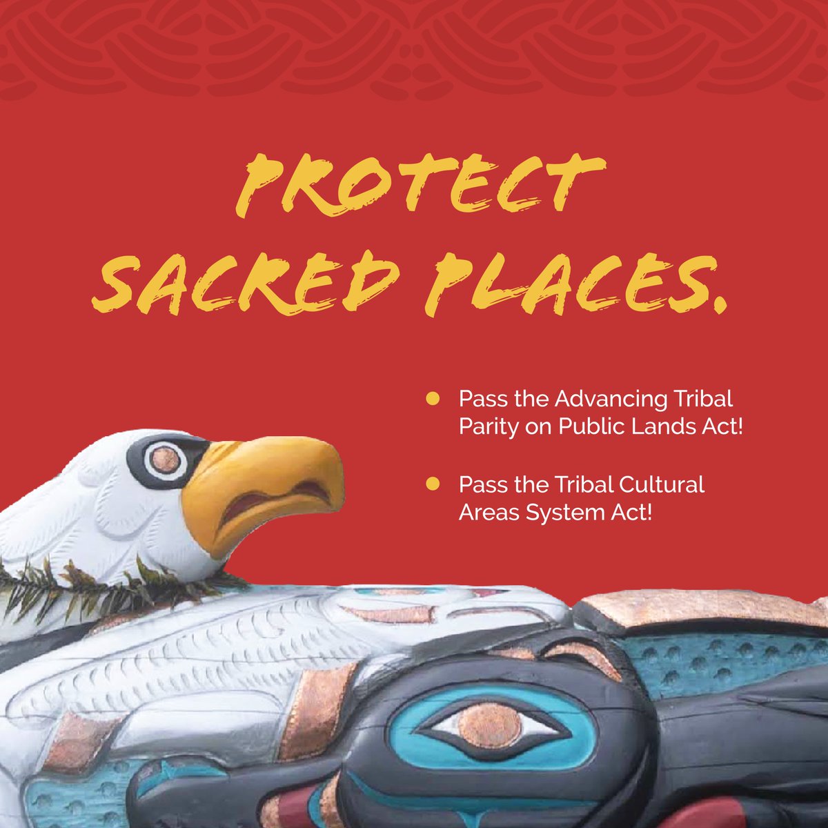 Protect sacred places by signing the petition to support both the Advancing Tribal Parity on Public Lands Act and the Tribal Cultural Areas System Act! #ProtectSacredSites #ProtectTheSacred 

Sign the Petition: bit.ly/3OhVKbB