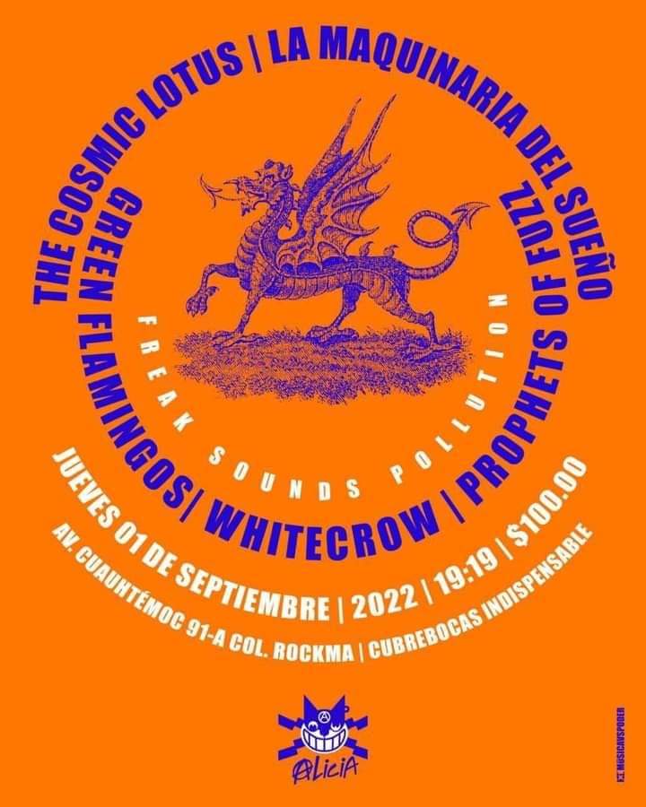 KyclopsRadio's tweet photo. ¡Es hoy! En el @multiforoalicio se estarán presentando Whitecrow, La Maquinaria Del Sueño, Prophets of Fuzz , Green Flamingos y The Cosmic lotus, toquín y bandas de las que estuvimos plaricando en El Programa de Mediodía. 

#toquin #tocada #conciertos2022 #conciertoscdmx https://t.co/IKgjJ6IZS4
