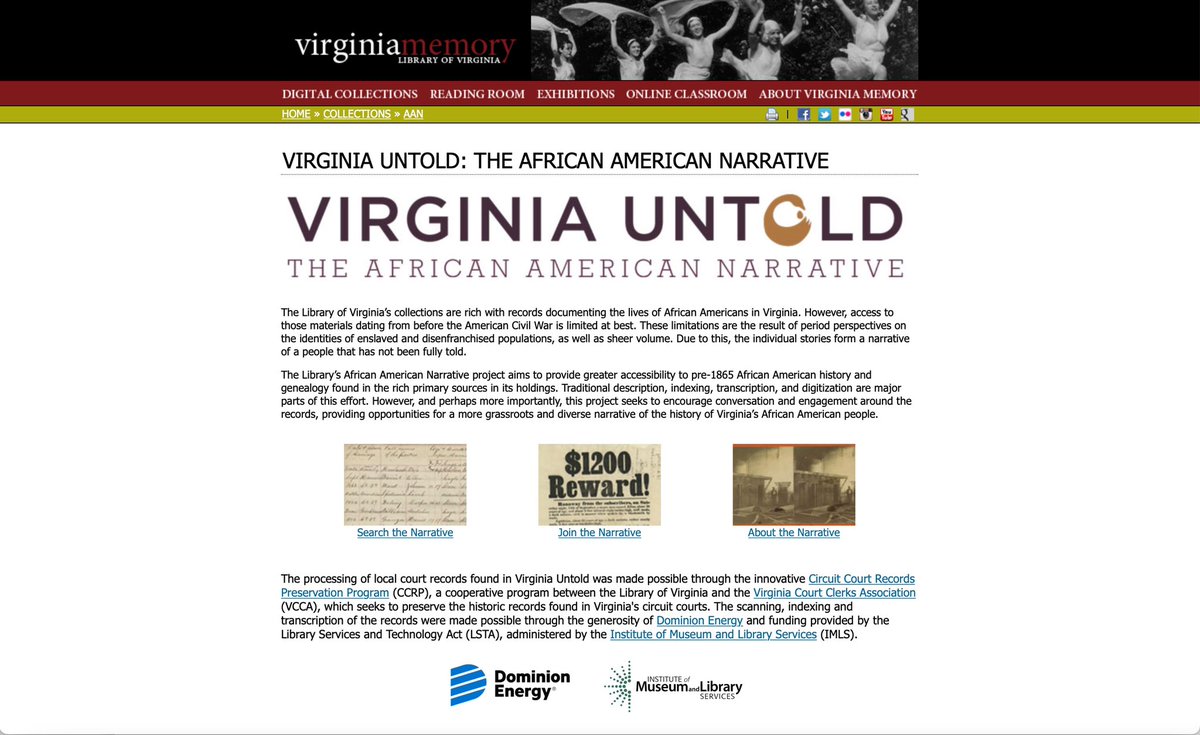 EnslavedOrg (@enslavedorg) on Twitter photo Out now: Using our data visualizer, explore the lives of 78K+ individuals recovered from <a href="/LibraryofVA/">Library of Virginia</a> collection "Virginia Untold: The African American Narrative"! The underlying research reveals fascinating, deeply human family relations and life events. enslaved.org/visualizedata?… Out now: Using our data visualizer, explore the lives of 78K+ individuals recovered from <a href="/LibraryofVA/">Library of Virginia</a> collection "Virginia Untold: The African American Narrative"! The underlying research reveals fascinating, deeply human family relations and life events. enslaved.org/visualizedata?…