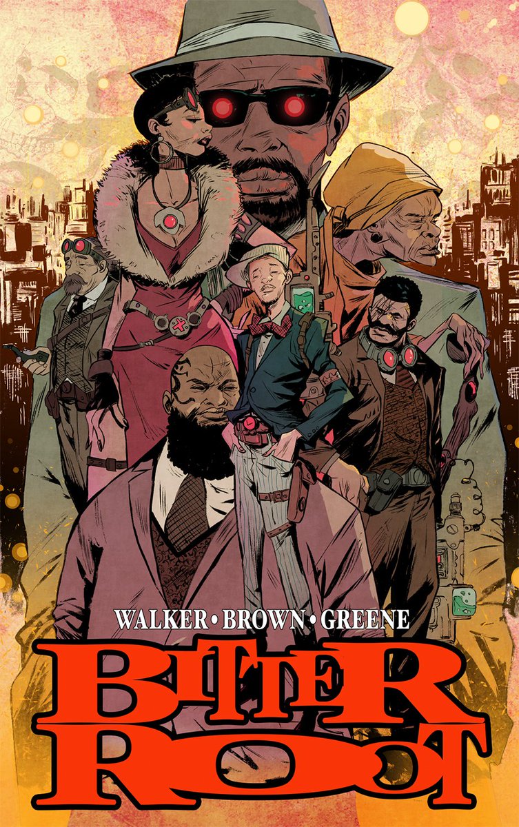 ImageComics's tweet photo. Multiple Eisner Award winning BITTER ROOT by @Cbrown803, @DavidWalker1201 &amp; @sanfordgreene gets omnibus hardcover edition for February 2023 https://t.co/9cfThHCU2l https://t.co/m2xUFysfZG