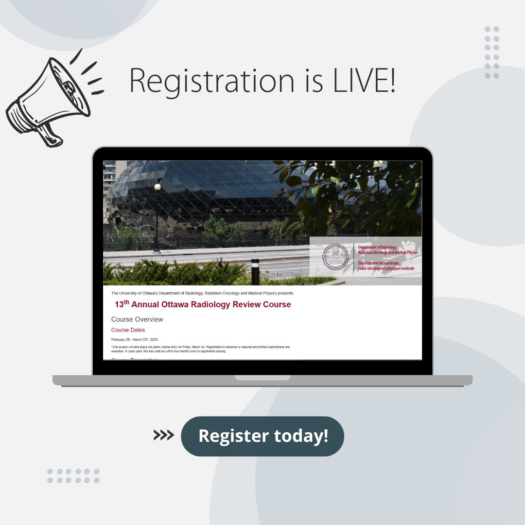uOttawa Dept. Radiology, Rad Onc & Medical Physics tweet media