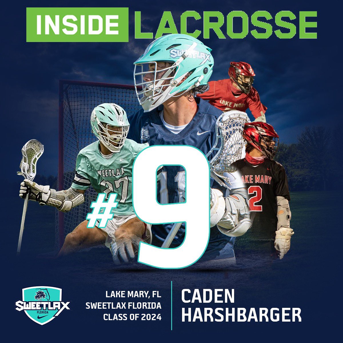 Sweetlax_Fla's tweet photo. Congratulations to Caden Harshbarger β24 on being named the #9 player in the 2024 class! Keep it rolling Caden! @Inside_Lacrosse @LakeMaryLX #sweetlax #sweetlaxfla #floridalax https://t.co/Wm47c14wIe
