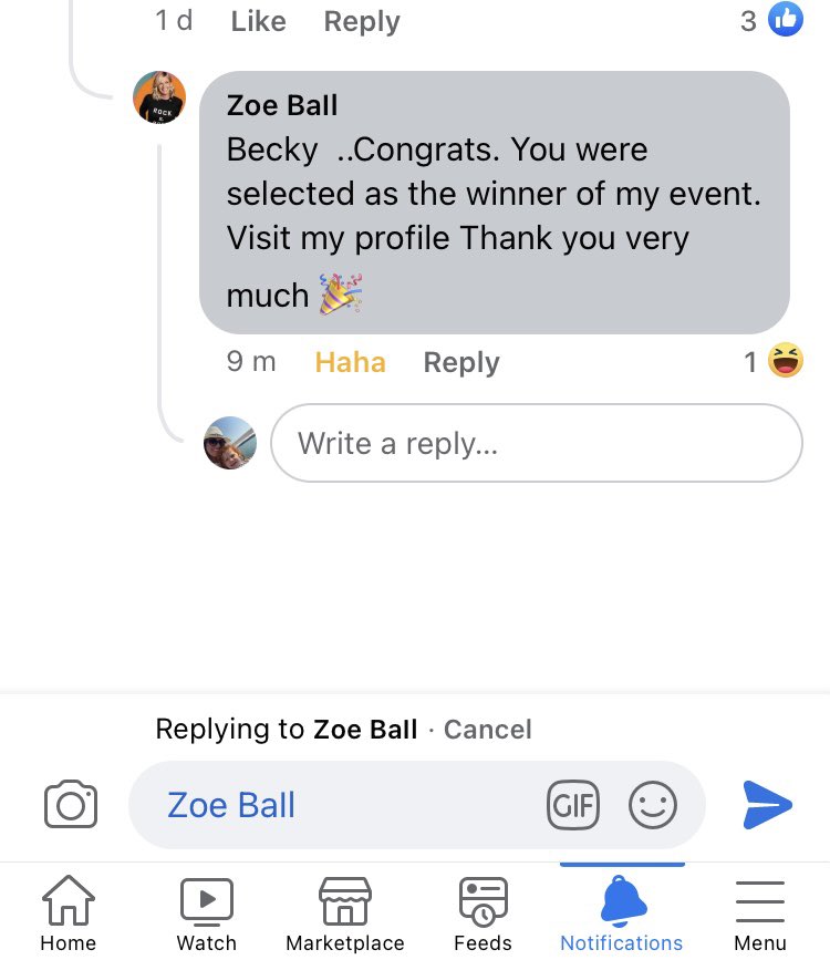 Fitzaroo1978's tweet photo. @ZoeTheBall apparently you’re sending me and others lots of money! Thanks 😉🤣#SPAM https://t.co/bT2PvIjqwX