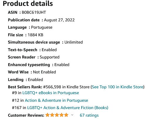 EditoraCaliope's tweet photo. Livro Mi Delirio #RankingAmazon USA
#9 em LGBTQ+ eBook em Português
#12 em Ação e Aventura em Português
Link:https://t.co/8SXjY9fQUf https://t.co/bTtOguzDnD