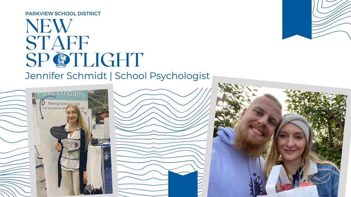 ParkviewSD's tweet photo. Let's all give a warm welcome to one of our new #ParkviewCrew members, Jennifer Schmidt, our new School Psychologist!  🙌 🎉 💙

Help us welcome Jennifer and her family to Parkview!

Can't wait for a great year together! https://t.co/mYor9cQD8t