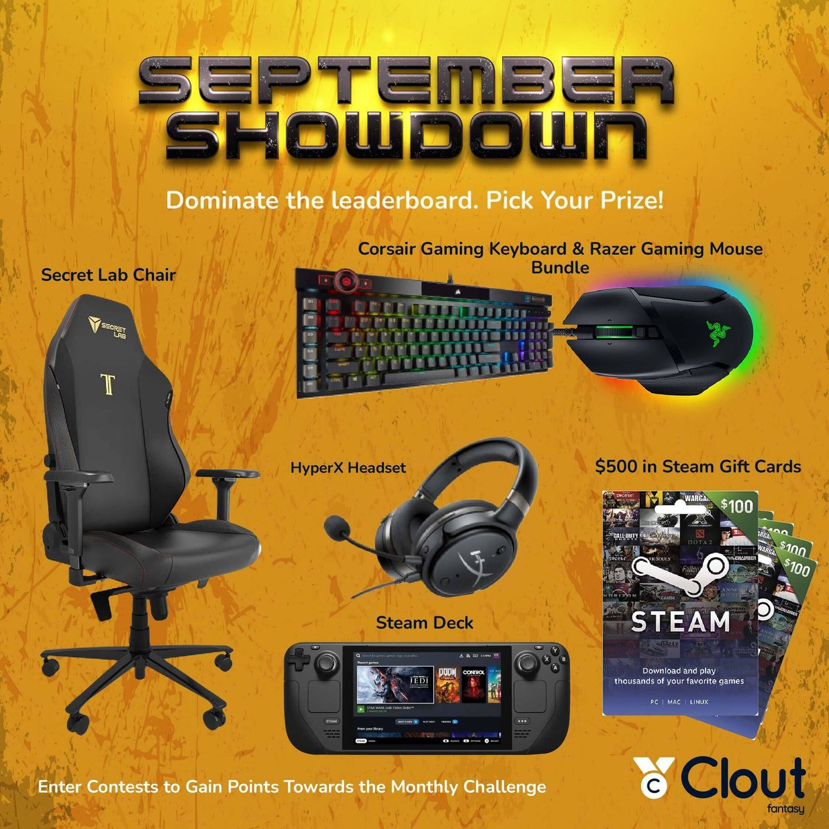 playclout's tweet photo. ๐ฅ Clout Fantasy's SEPTEMBER SHOWDOWN is underway! ๐ฅ
๐
Climb the leaderboard by joining contests (win or lose) and take home 1st place to choose a prize! ๐ค
๐ To get in on the action, download the Clout Fantasy App at https://t.co/8cPFIBSczV
#DFS #SeptemberShowdown https://t.co/j0AjLOmMk6