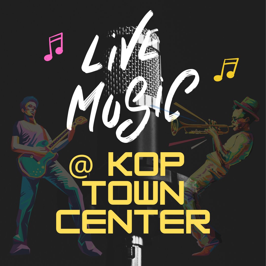 KoPTownCenter's tweet photo. 🎶 Turn up the music, let’s celebrate 🎶 

Take a page out of @lizzo's playbook &amp; kickoff this #LaborDayWeekend with live musical stylings from Castles In The Sky. 

Can't make it tonight? Swipe ▶️ to see the full September line-up. https://t.co/H6uNVkKOHr