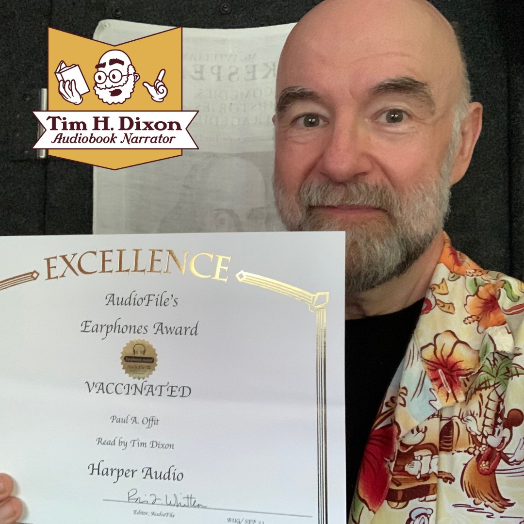 TimHDixon's tweet photo. Wonderful to come home after vacation and find the certificate for my AudioFile Magazine Earphones Award had arrived in the mail! It'll be framed and put up in my booth for sure. Thanks, @audiofilemag! If you haven't read the review: https://t.co/C1PVjkkP2h   #audiobook #medicine https://t.co/eNwJvBhtmO