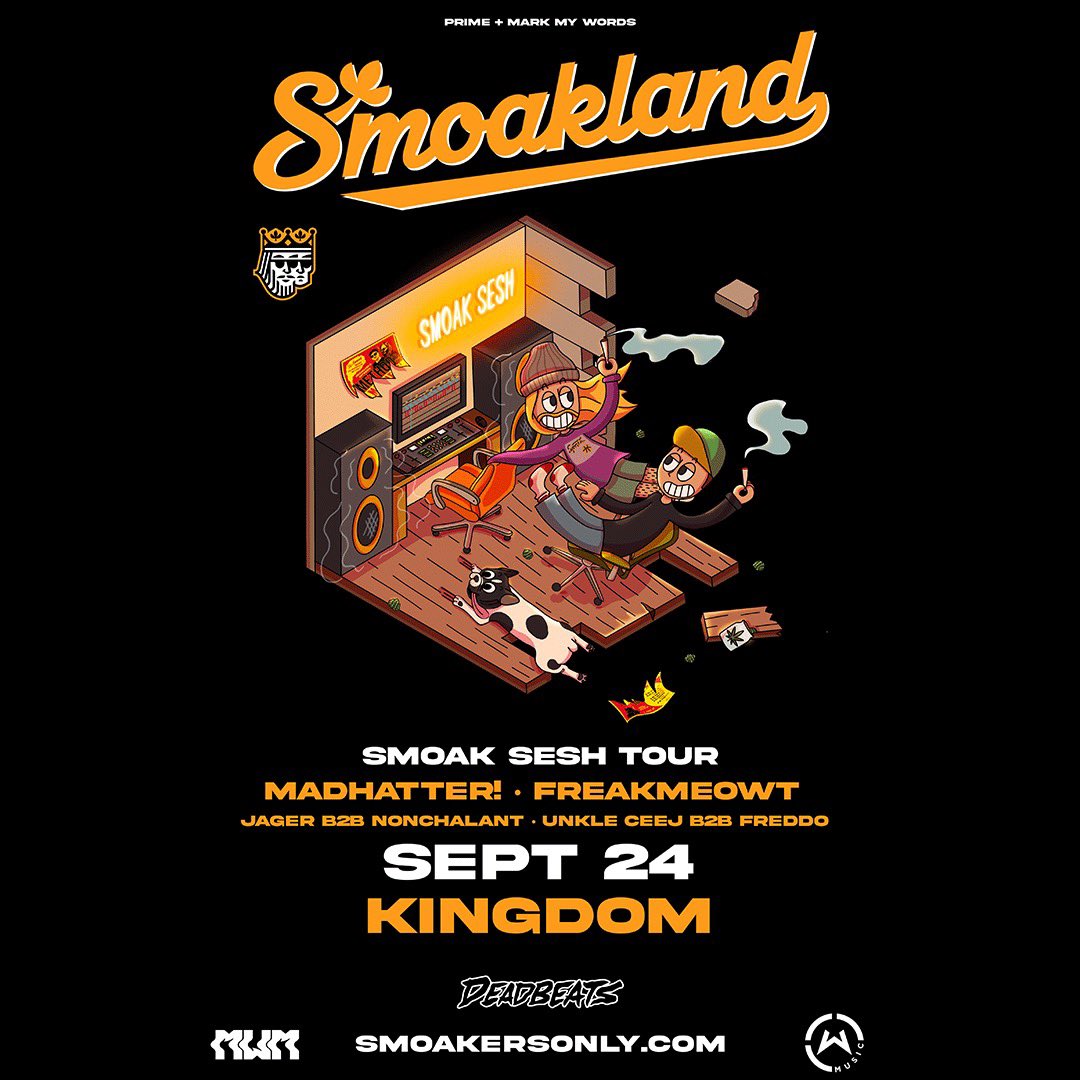 SDPresentsTX's tweet photo. Announcing support for @SmoaklandBeats in ATX!! Dallas support TBA but catch @madhatter_musix / @its_freakmeowt / @Ryan_jager b2b @Nonchalantmusix / @Charlesj_walker  b2b Freddo open it up in Austin! https://t.co/LQHkjQHOZZ
