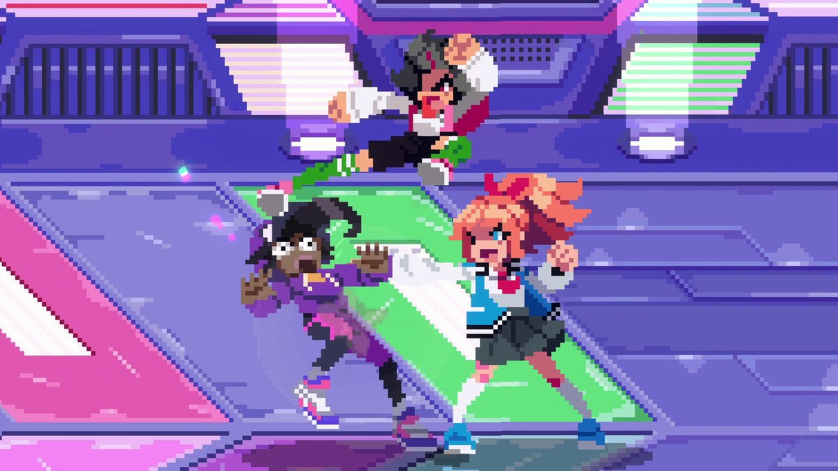 IGN's tweet photo. Check out the villains of River City Girls 2, the upcoming pixel-art side-scrolling beat-'em-up sequel. Stay tuned to the end of the trailer for a gameplay feature surprise! https://t.co/OxQzLcItW3 https://t.co/o4qFRlQn2J
