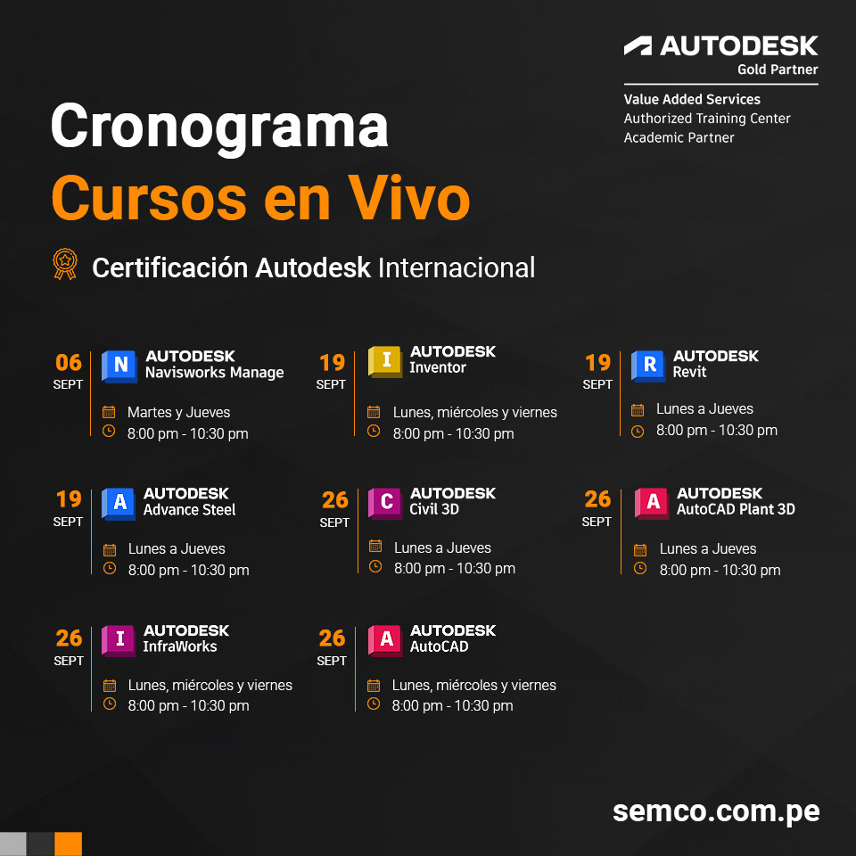 SemcoCAD's tweet photo. ¡Capacítate con nosotros! 💪 

🎖Al culminar cada curso obtendrás el certificado de Autodesk "𝑪𝒆𝒓𝒕𝒊𝒇𝒊𝒆𝒅 𝒐𝒇 𝑪𝒐𝒎𝒑𝒍𝒆𝒕𝒊𝒐𝒏" ¡con validez internacional!

Más información aquí 👉 https://t.co/s9SDr8xJyW 

#EstudiarTransforma https://t.co/uHyiWTvNPI