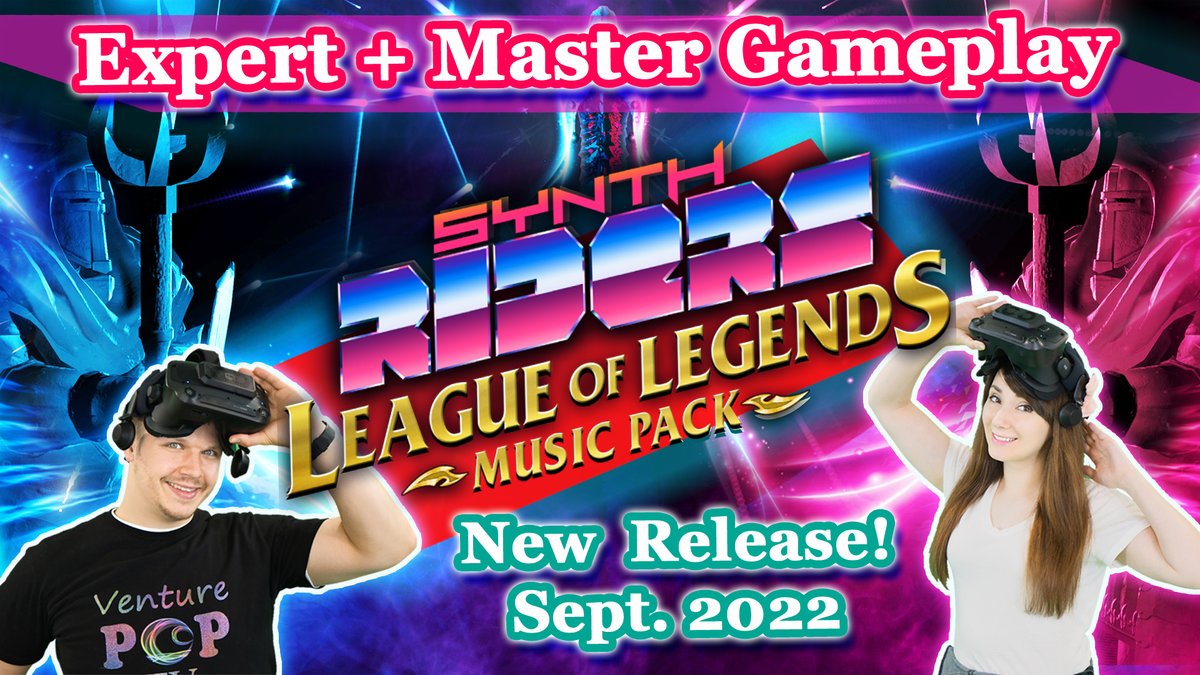 VenturePopTV's tweet photo. It's here! Synth Riders latest DLC! The League of Legends Music Pack has 5 songs and the devs did an incredible job with the mapping! The experience is a heck of a lot of fun and you can see and buy them all today! Here are all the songs. https://t.co/JGvtq1hi9g
@synthridersvr https://t.co/DzA0eb2zZl
