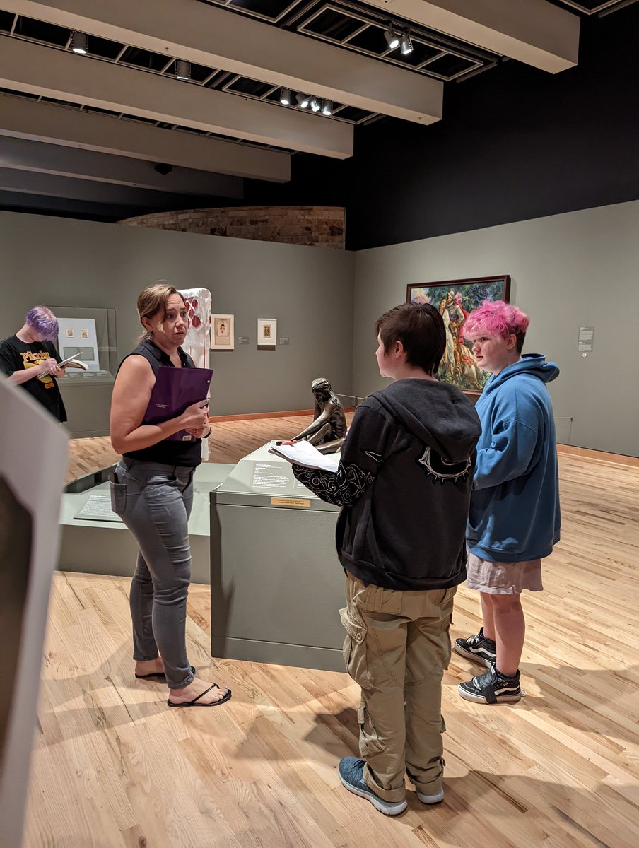 AdamADodge's tweet photo. @DigitalArtsTec1 with G9 students examining identity of La Malinche - Traitor - Survivor - Icon at The Albuquerque Museum. Great way to kick start gender studies! https://t.co/ZDVkHVwMYT