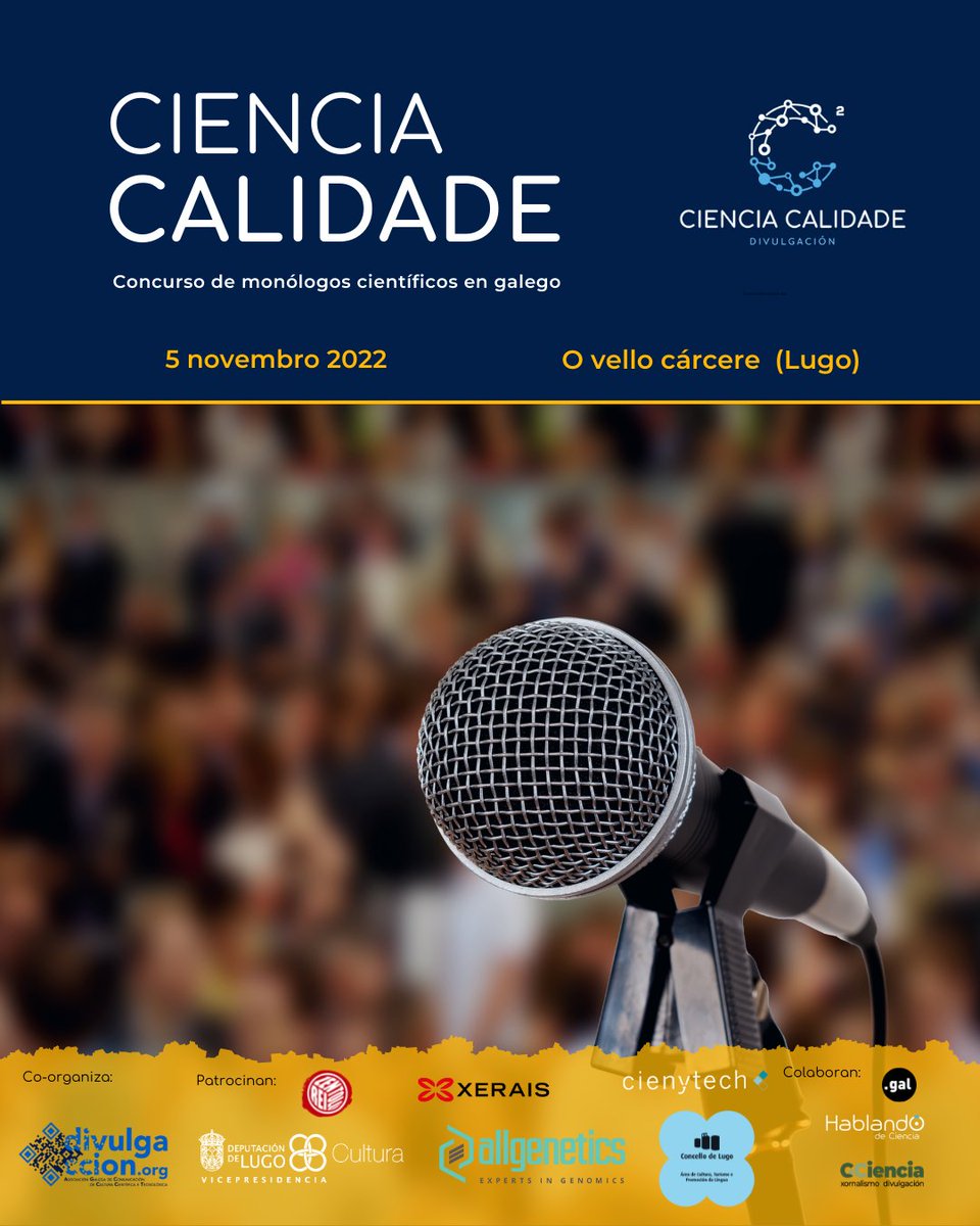 Investigadores AgroMar (@agromar_docs) on Twitter photo Os colegas de <a href="/CienciaCalidade/">Ciencia_calidade</a> buscan a xente riquiña con ganas de divulgar ciencia #engalego
Se che vai falar, anímate!!!
O prazo para inscribirse 📥 no concurso de monólogos científicos remata o 11 de setembro
accounts.google.com/ServiceLogin/s… Os colegas de <a href="/CienciaCalidade/">Ciencia_calidade</a> buscan a xente riquiña con ganas de divulgar ciencia #engalego
Se che vai falar, anímate!!!
O prazo para inscribirse 📥 no concurso de monólogos científicos remata o 11 de setembro
accounts.google.com/ServiceLogin/s…