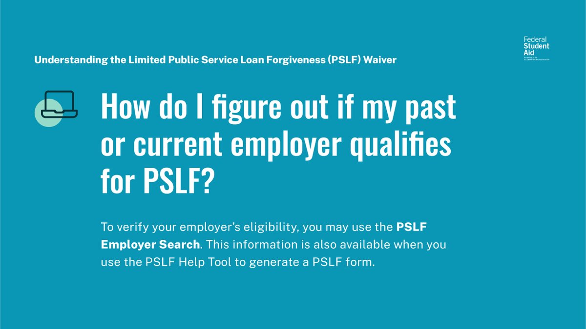 FAFSA's tweet photo. Still have questions about the limited Public Service Loan Forgiveness (PSLF) waiver? We’ve got you covered! Learn everything you need to know, so you can act by Oct. 31: https://t.co/4FminG8JWc https://t.co/xoaHTqKAve