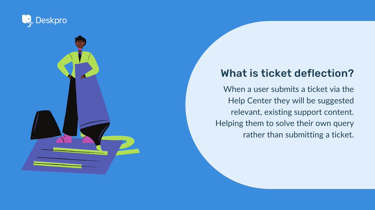 deskpro's tweet image. Help your customers to help themselves with 24/7 access to support content so your agents receive fewer tickets and can focus on issues that require human intervention. 
#helpdesksoftware #ticketdeflection